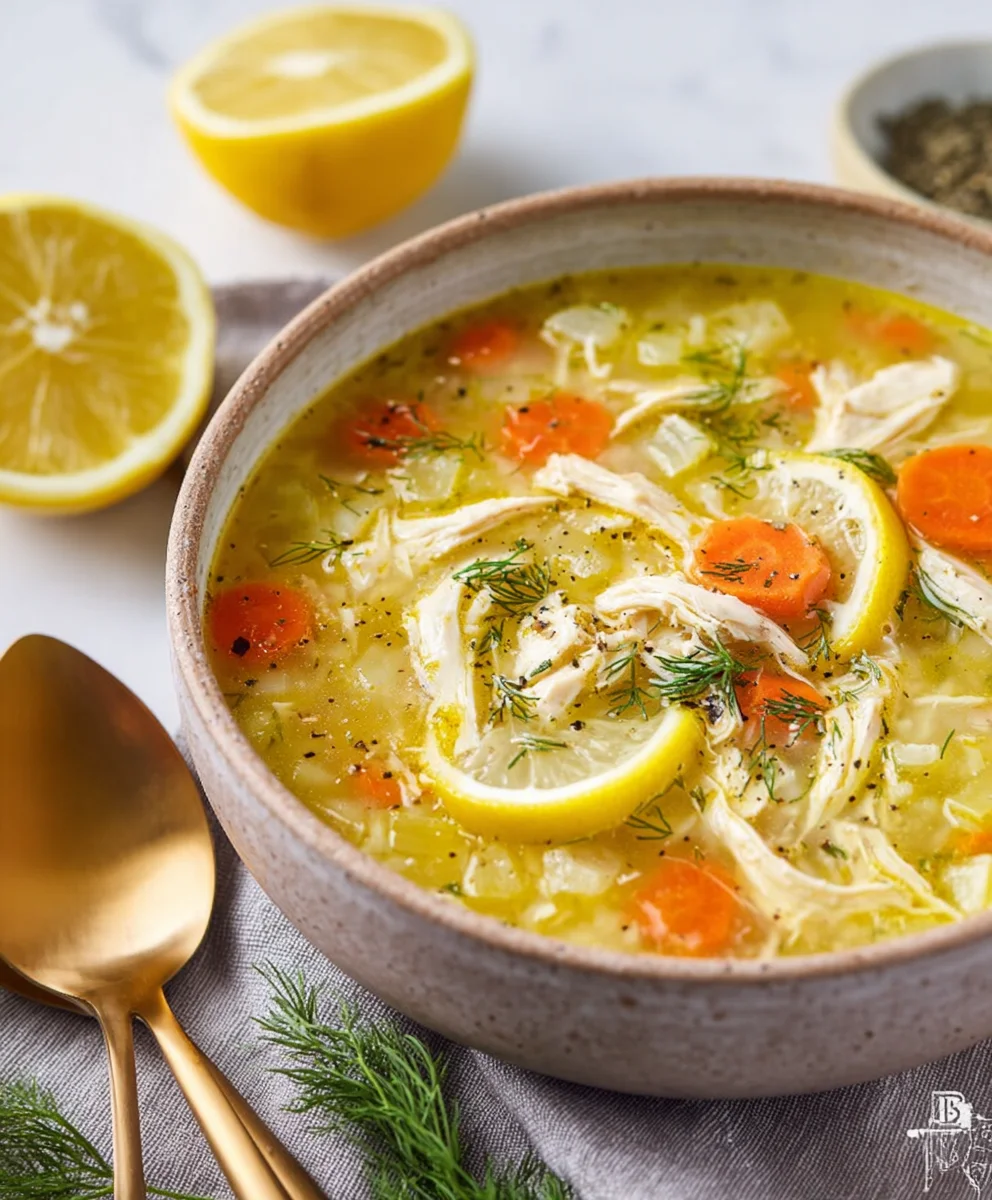 Authentic Greek Lemon Chicken Soup Recipe - Flavorful & Easy