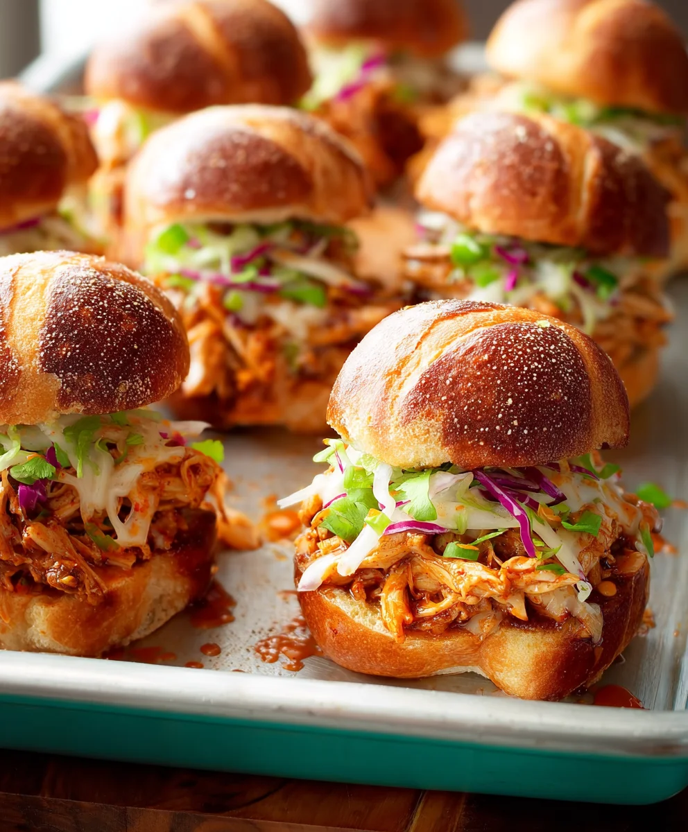 Easy Bang Bang Chicken Sliders - Spicy Sweet Bites