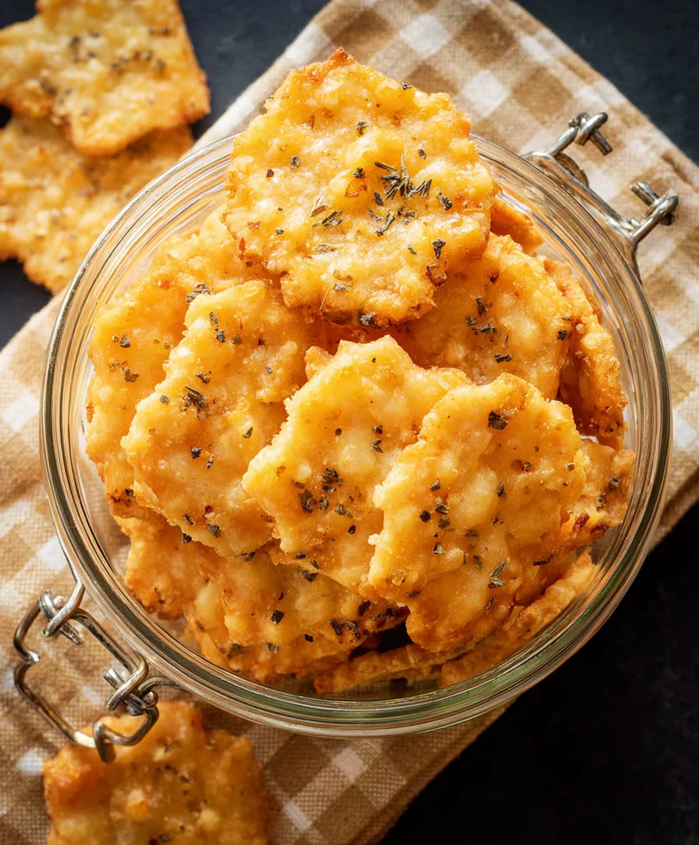 Sourdough Cheddar Crackers - Crispy Homemade Cheese Bites