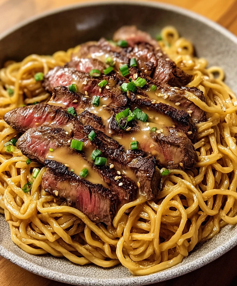Garlic Butter Steak Lightning Noodles