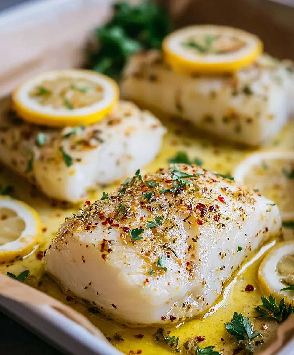 Lemon Garlic Butter Baked Cod-Easy & Flavorful