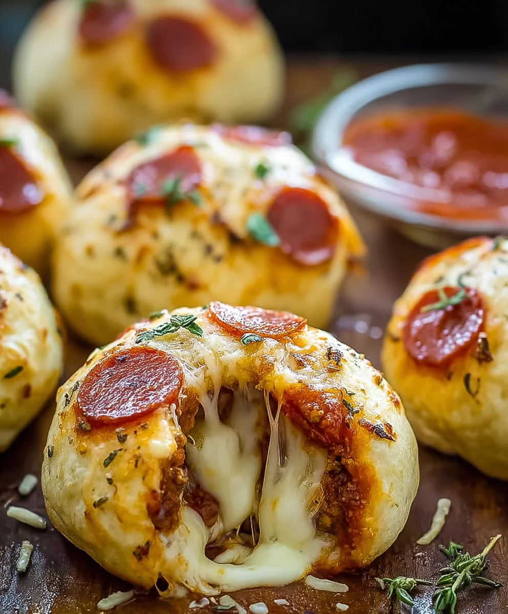 Cheesy Beef Beef Pepperoni Pizza Bombs Recipe