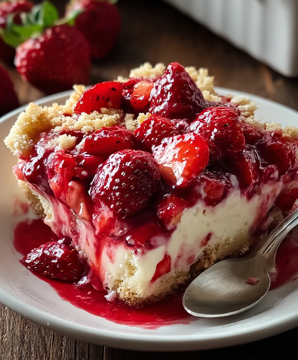 Strawberry Cheesecake Dump Cake-Easy & Delicious Recipe