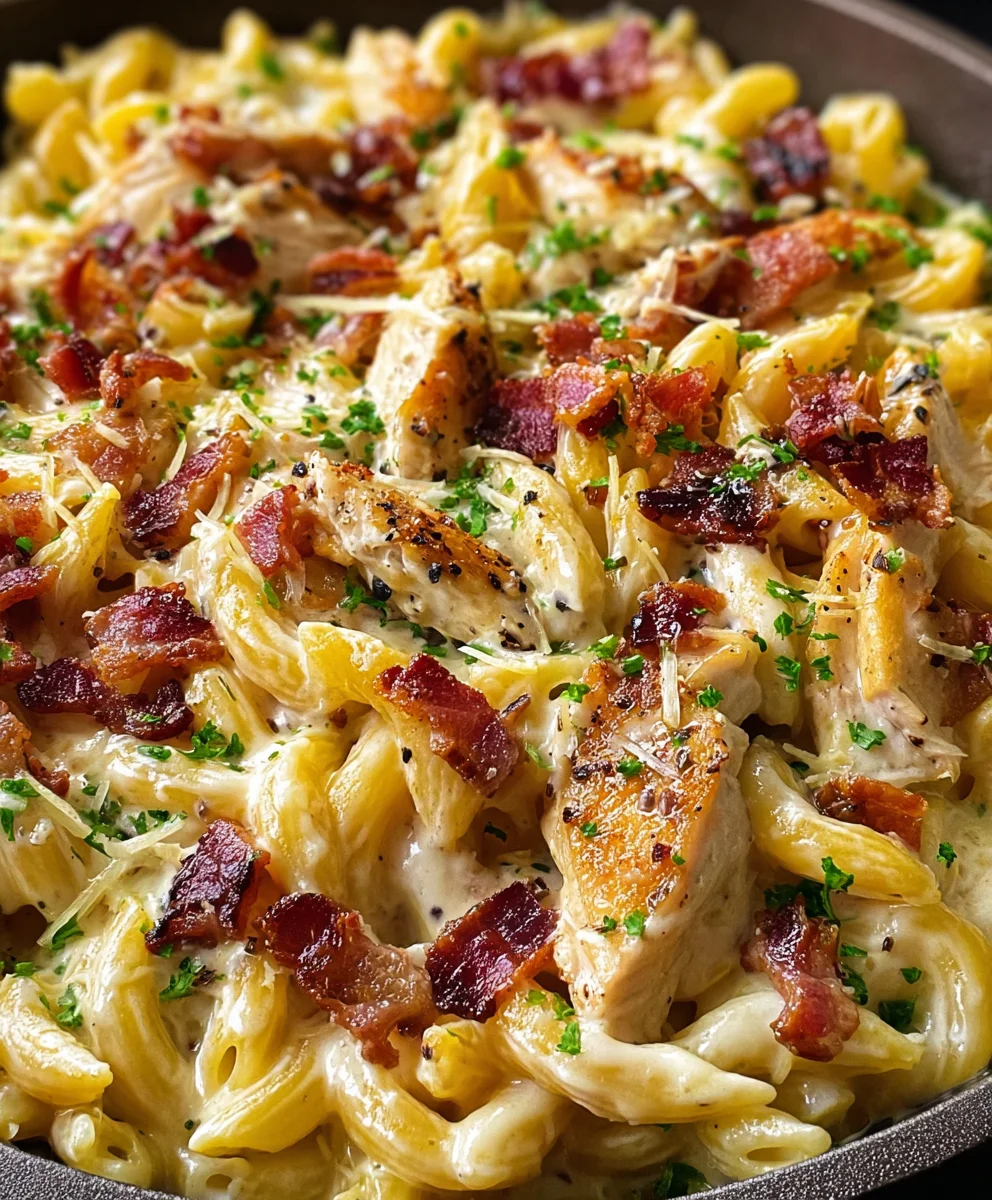 One-Pan Creamy Ranch Beef Chicken Pasta