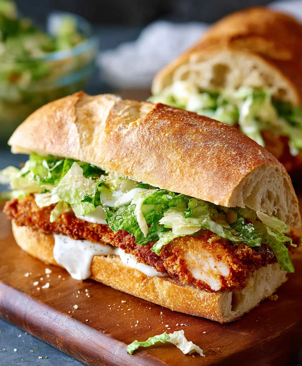 Crispy Chicken Caesar Sandwich Recipe - Easy & Delicious
