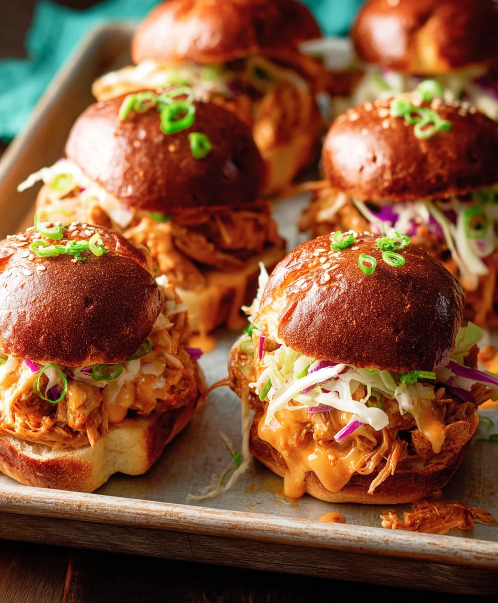 Easy Bang Bang Chicken Sliders - Spicy Sweet Bites
