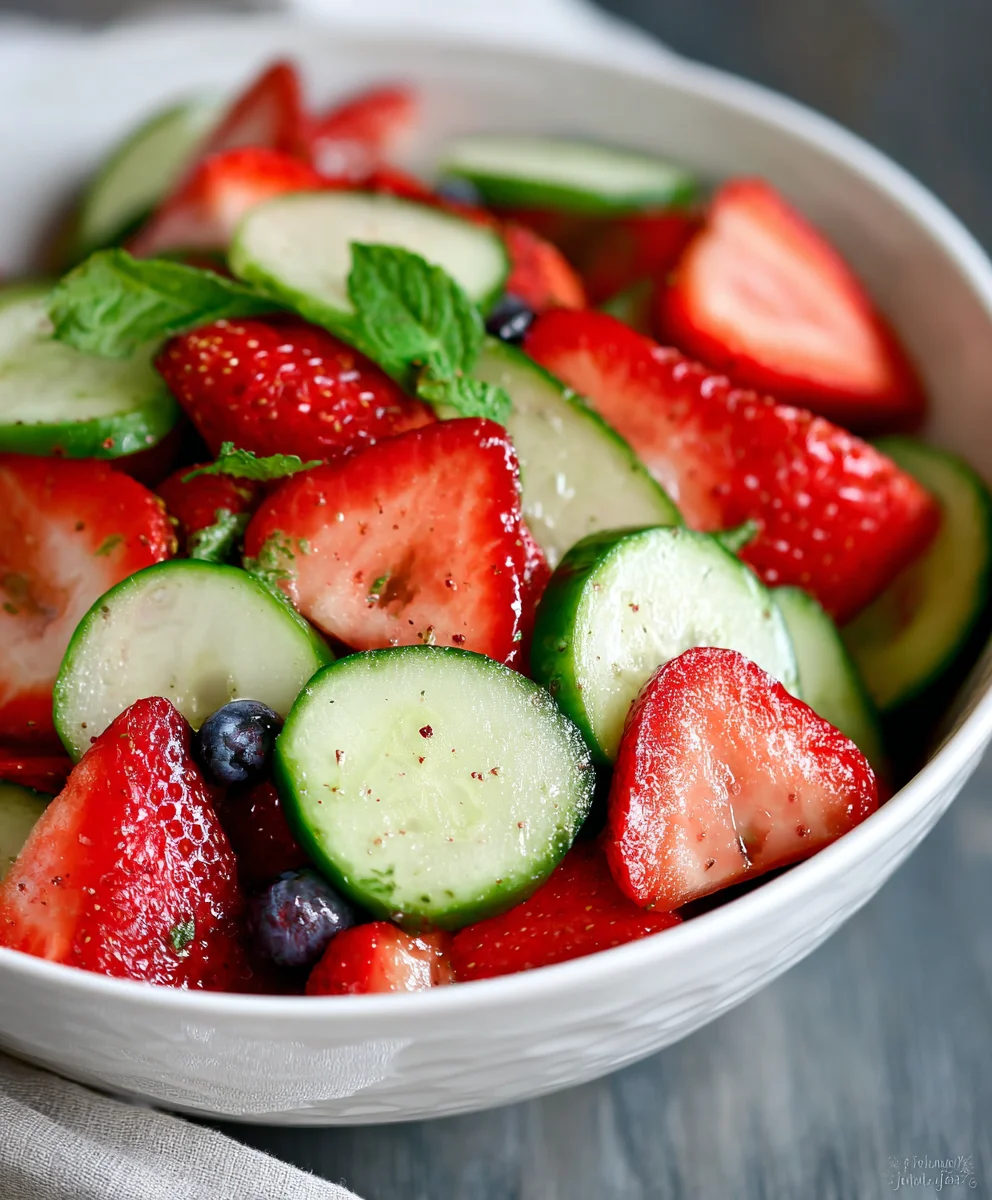Refreshing Cucumber Strawberry Salad - Easy Summer Recipe