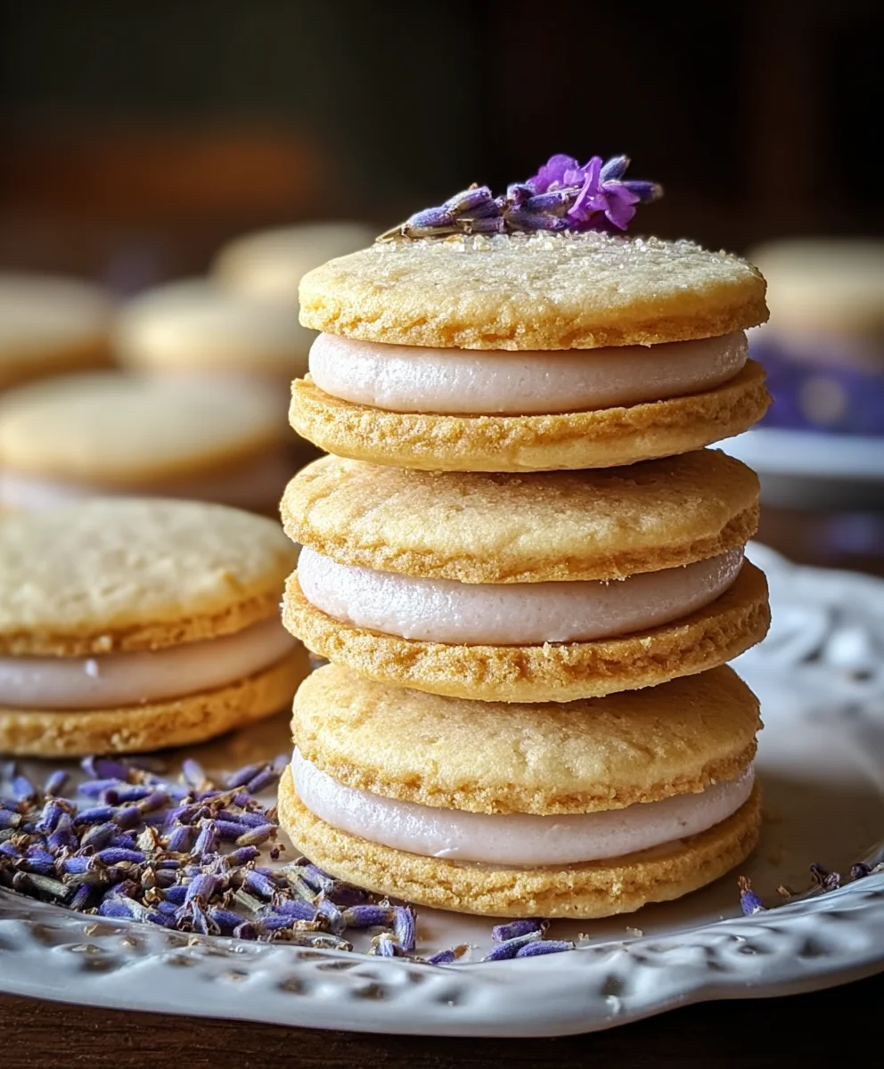Lemon Lavender Sandwich Cookies - Deliciously Easy Recipe
