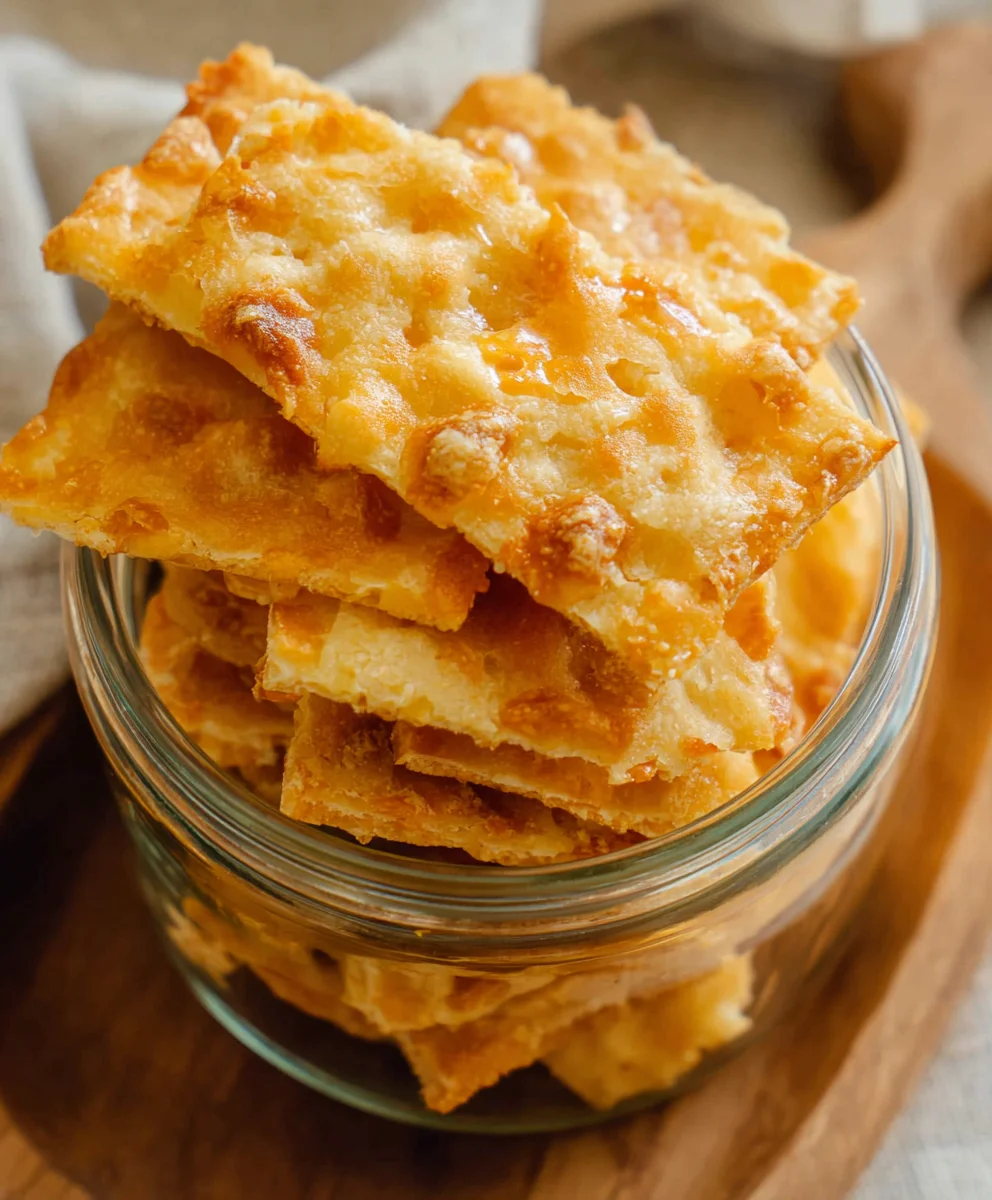 Sourdough Cheddar Crackers - Crispy Homemade Cheese Bites