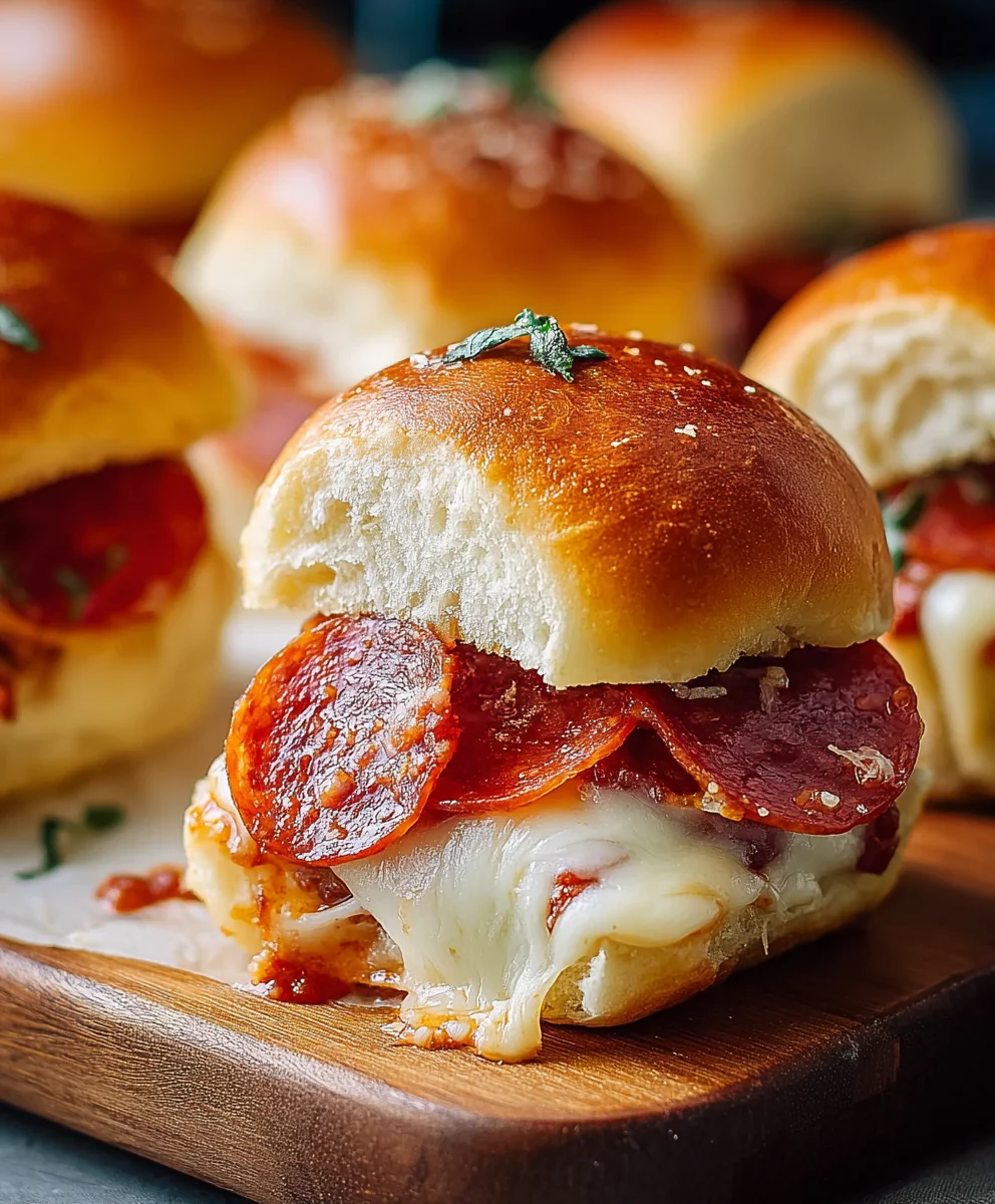 Beef Beef Pepperoni Pizza Sliders- Easy Appetizer Recipe