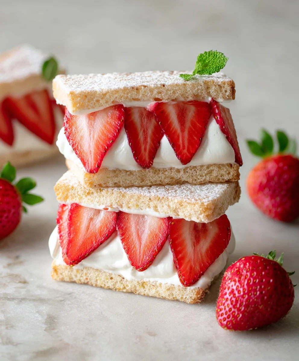 Easy Strawberry Cream Sandwiches - Delicious & Quick