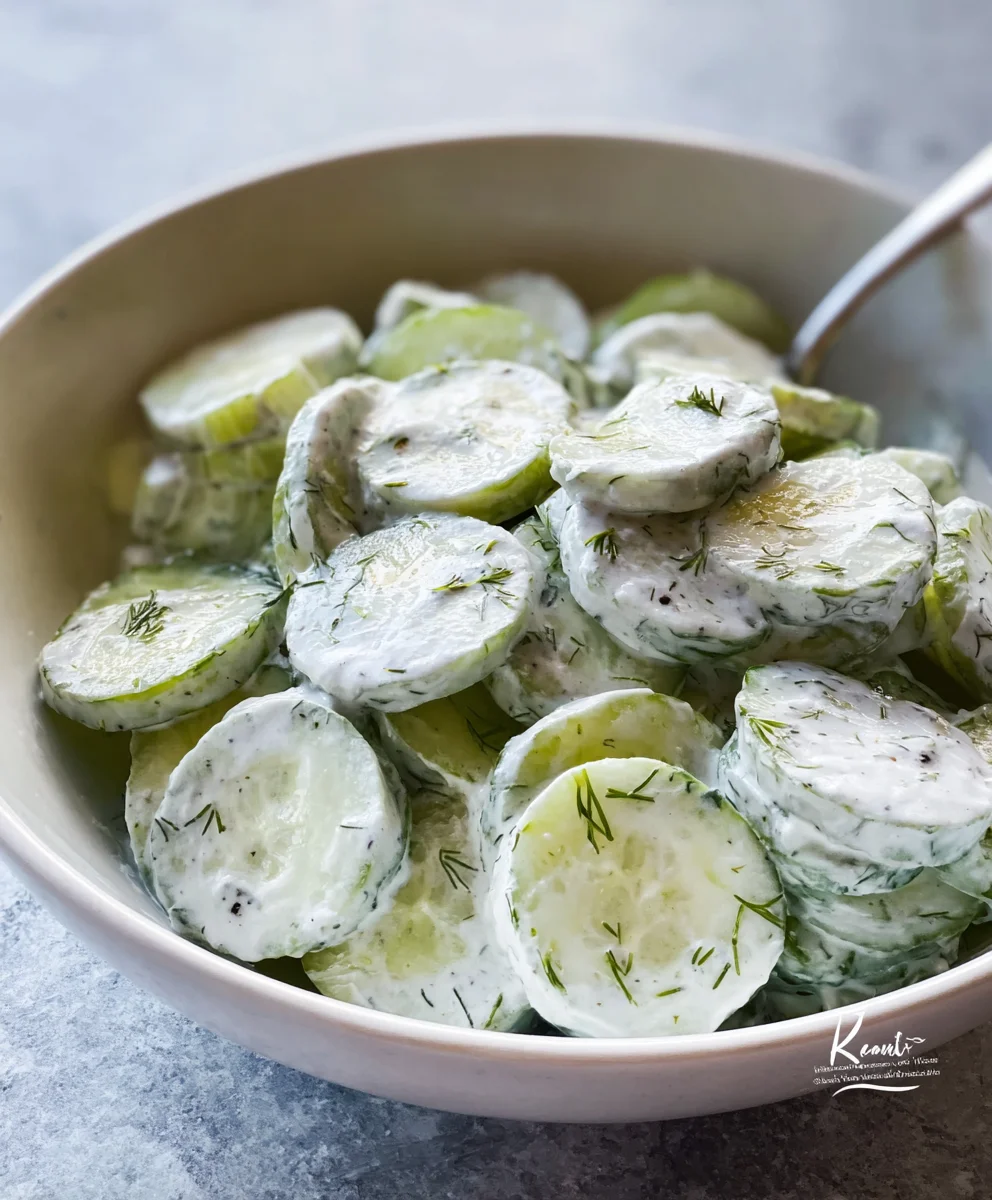 Creamy Cucumber Salad - Easy Refreshing Recipe