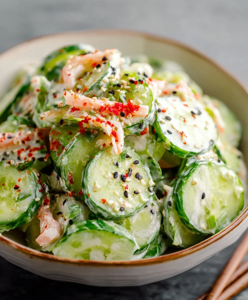 Easy California Roll Cucumber Salad-Fresh & Quick