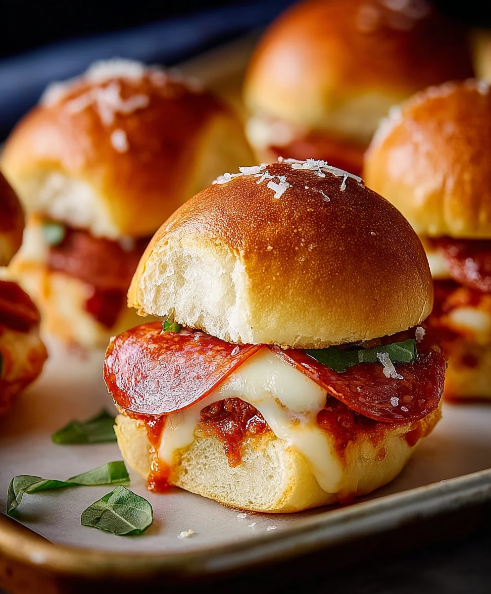 Beef Beef Pepperoni Pizza Sliders- Easy Appetizer Recipe