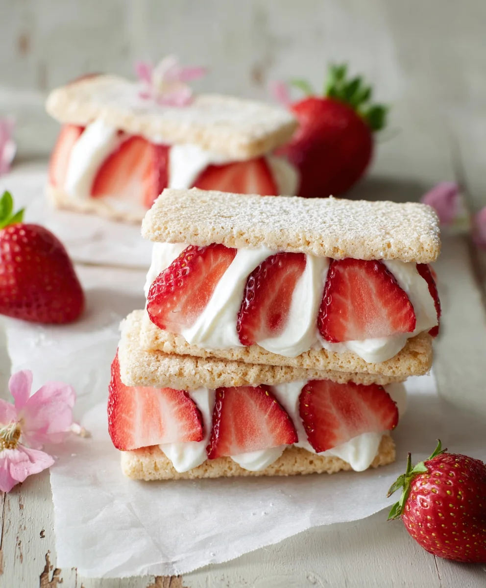 Easy Strawberry Cream Sandwiches - Delicious & Quick