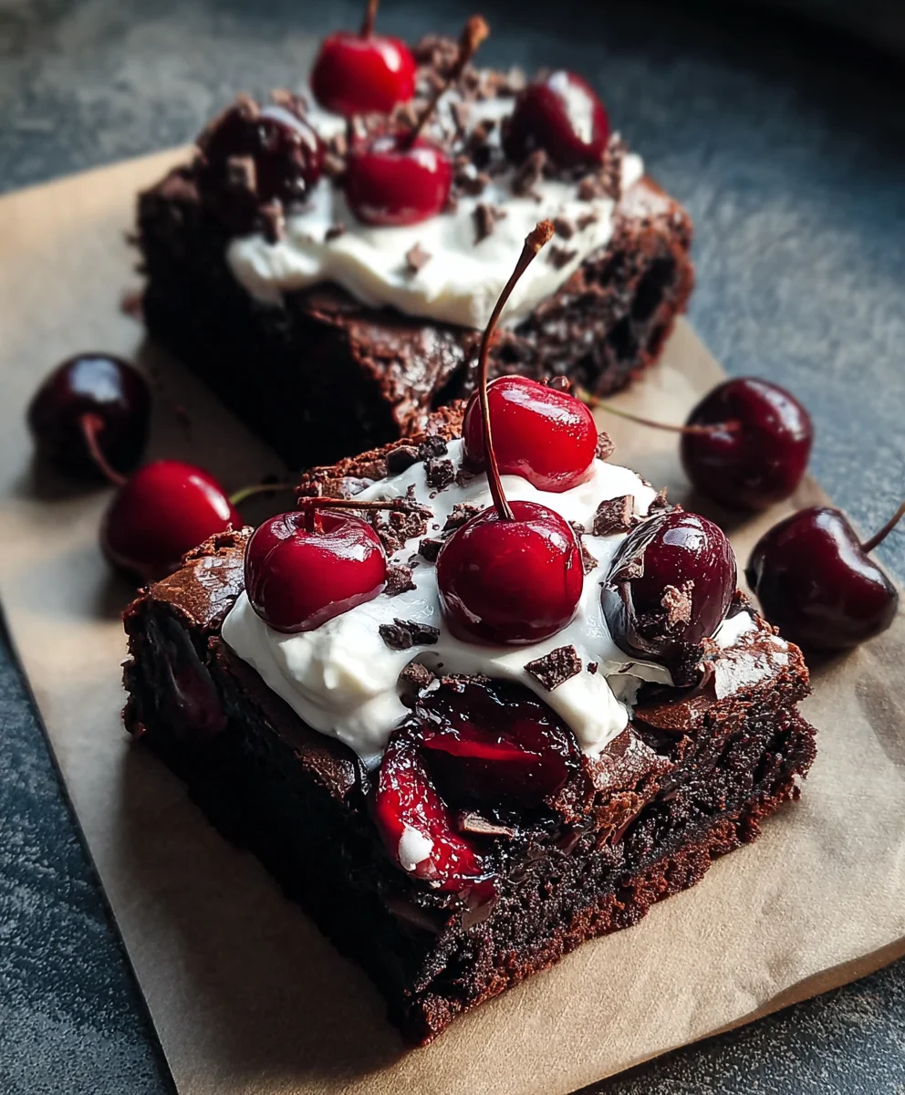 Small-Batch Black Forest Brownies-Decadent Treat