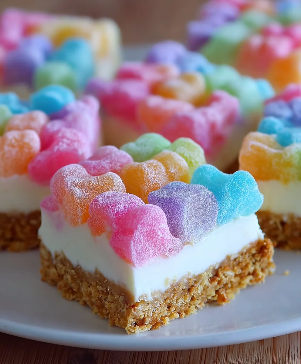 Gummy Cotton Candy Cheesecake Bites - Sweet Treat