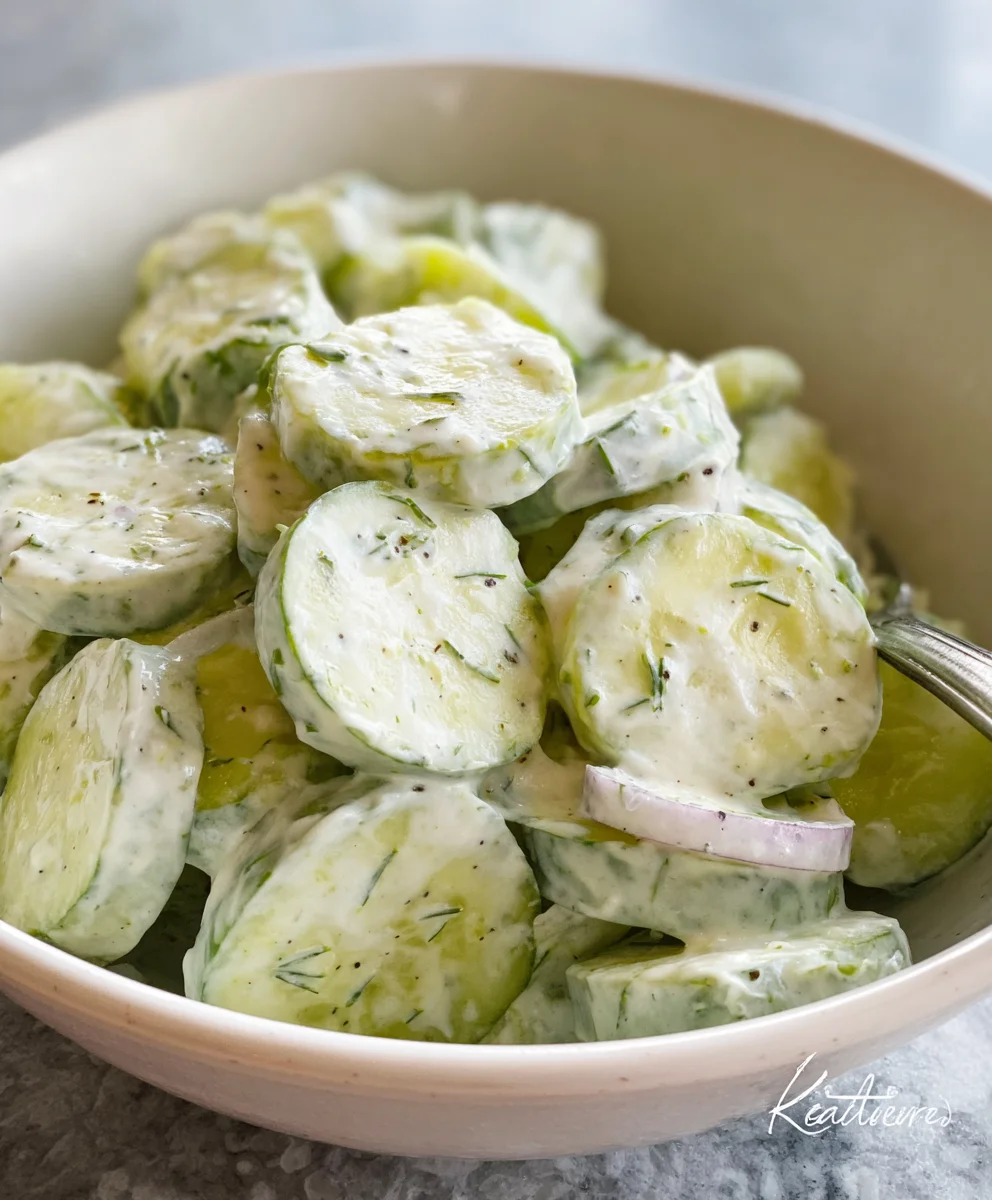Creamy Cucumber Salad - Easy Refreshing Recipe