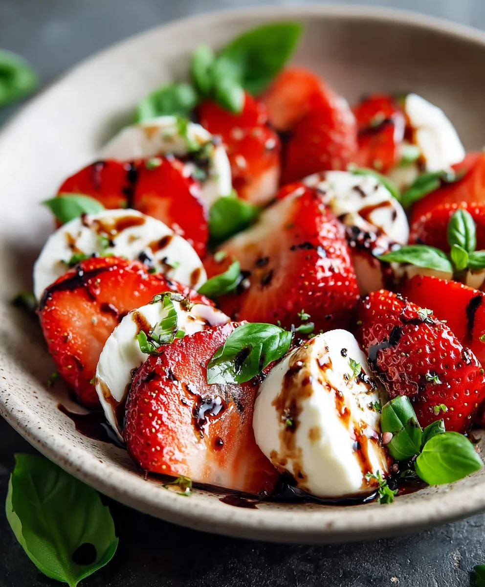 Balsamic Strawberry Caprese Salad - Fresh Twist