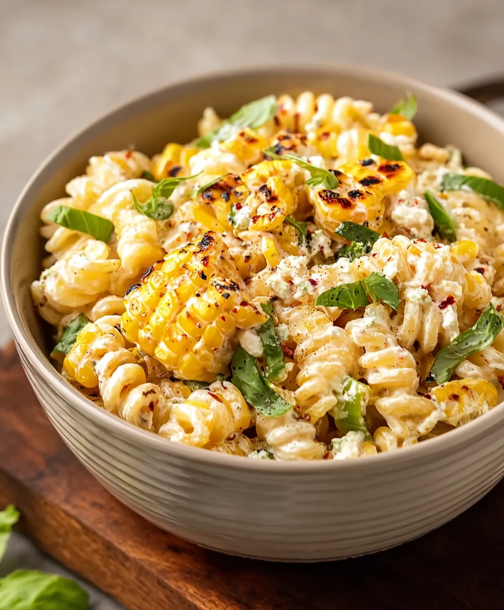 Creamy Street Corn Pasta Salad - Easy & Delicious