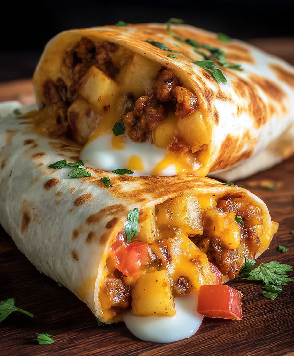 Cheesy Potato Burritos - Easy & Delicious Meal