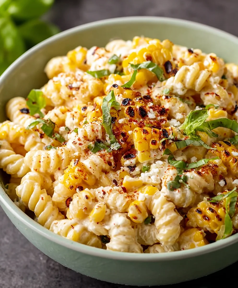 Creamy Street Corn Pasta Salad - Easy & Delicious
