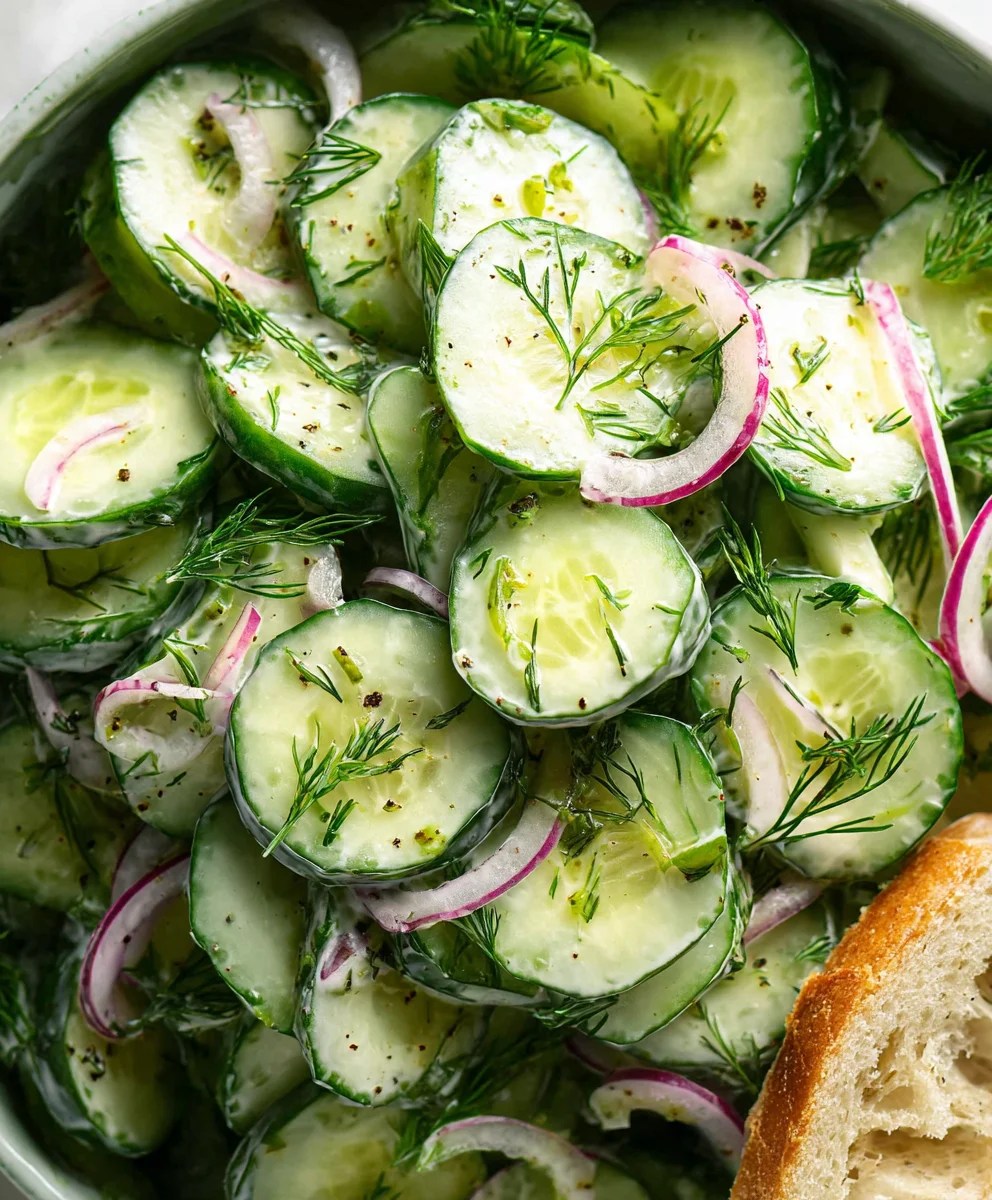 Refreshing Cucumber Dill Salad - Easy & Quick Recipe