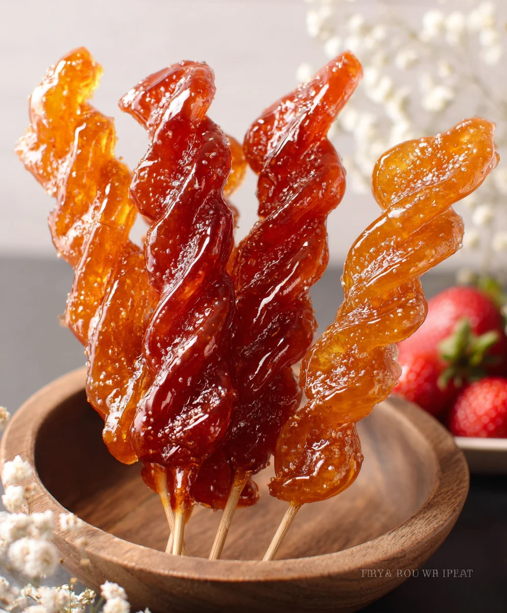 Easy Tanghulu Recipe - Sweet Candied Fruit Skewers