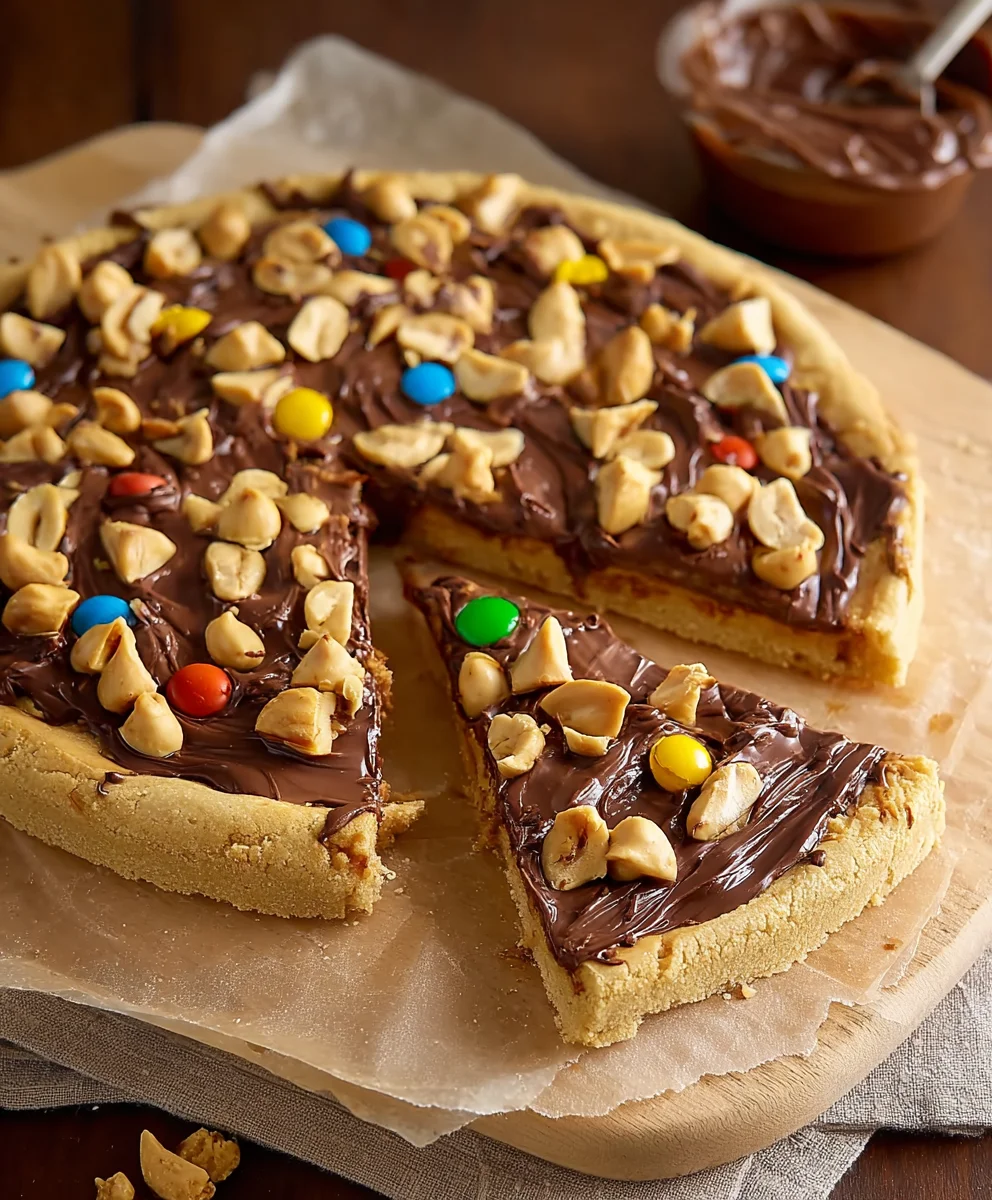 Chocolate Peanut Butter Pizza-Easy Dessert Recipe