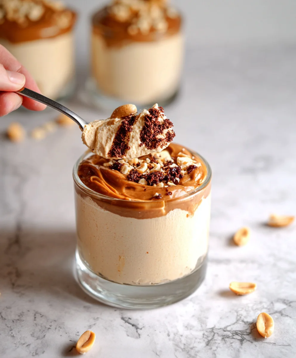 Peanut Butter Cottage Cheese Mousse Dessert-Healthy Treat
