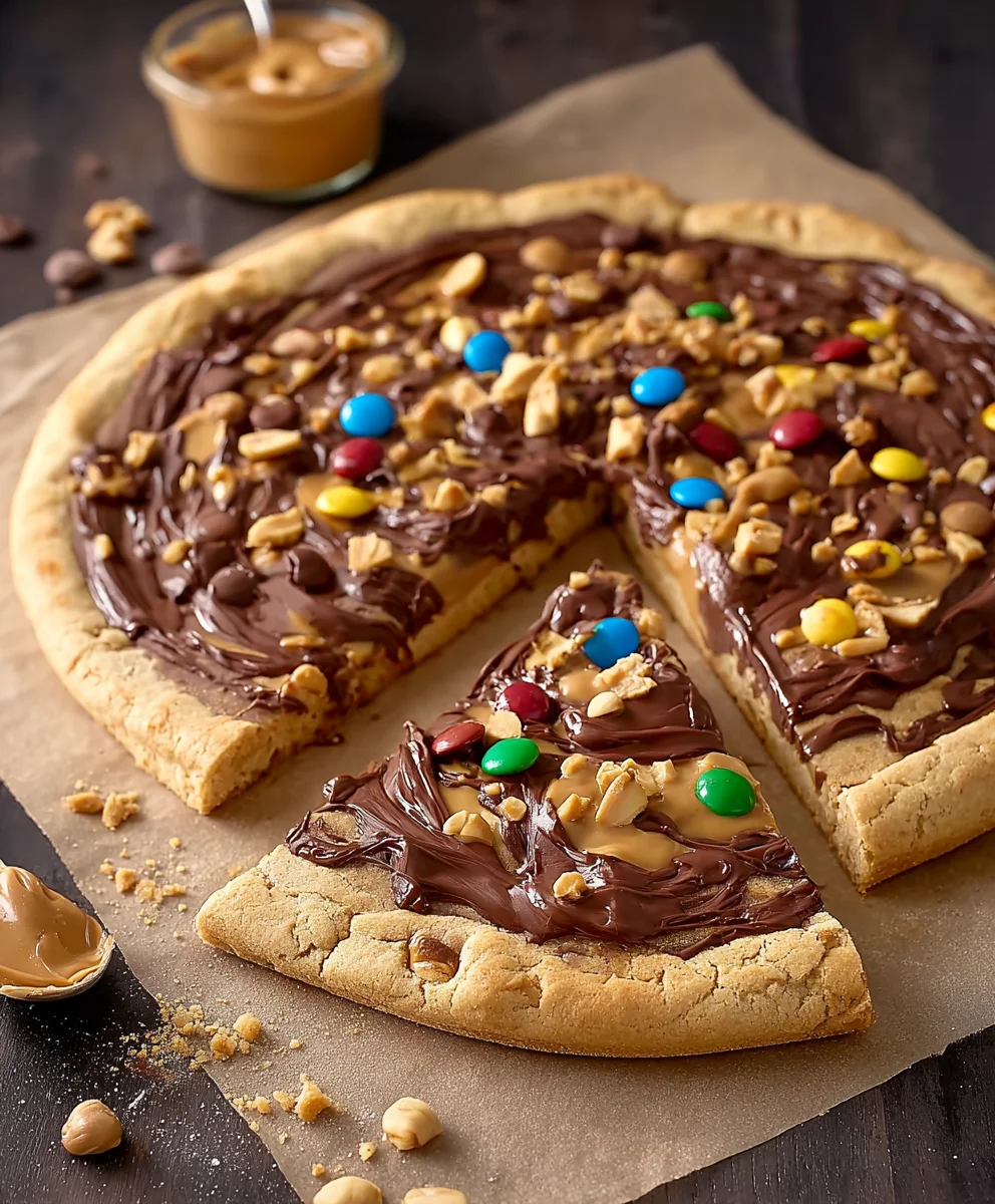 Chocolate Peanut Butter Pizza-Easy Dessert Recipe