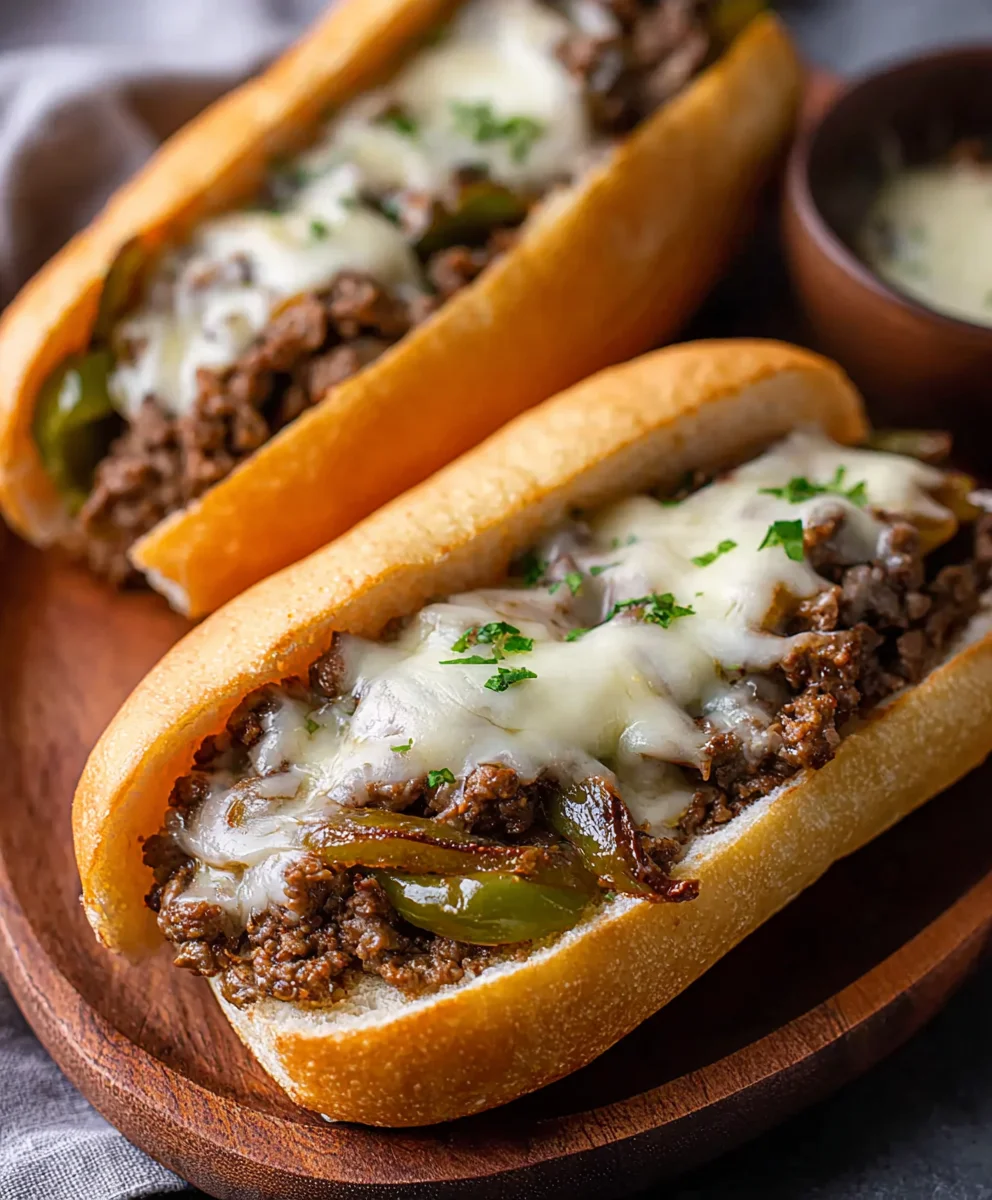 Easy Ground Beef Philly Cheesesteak Recipe