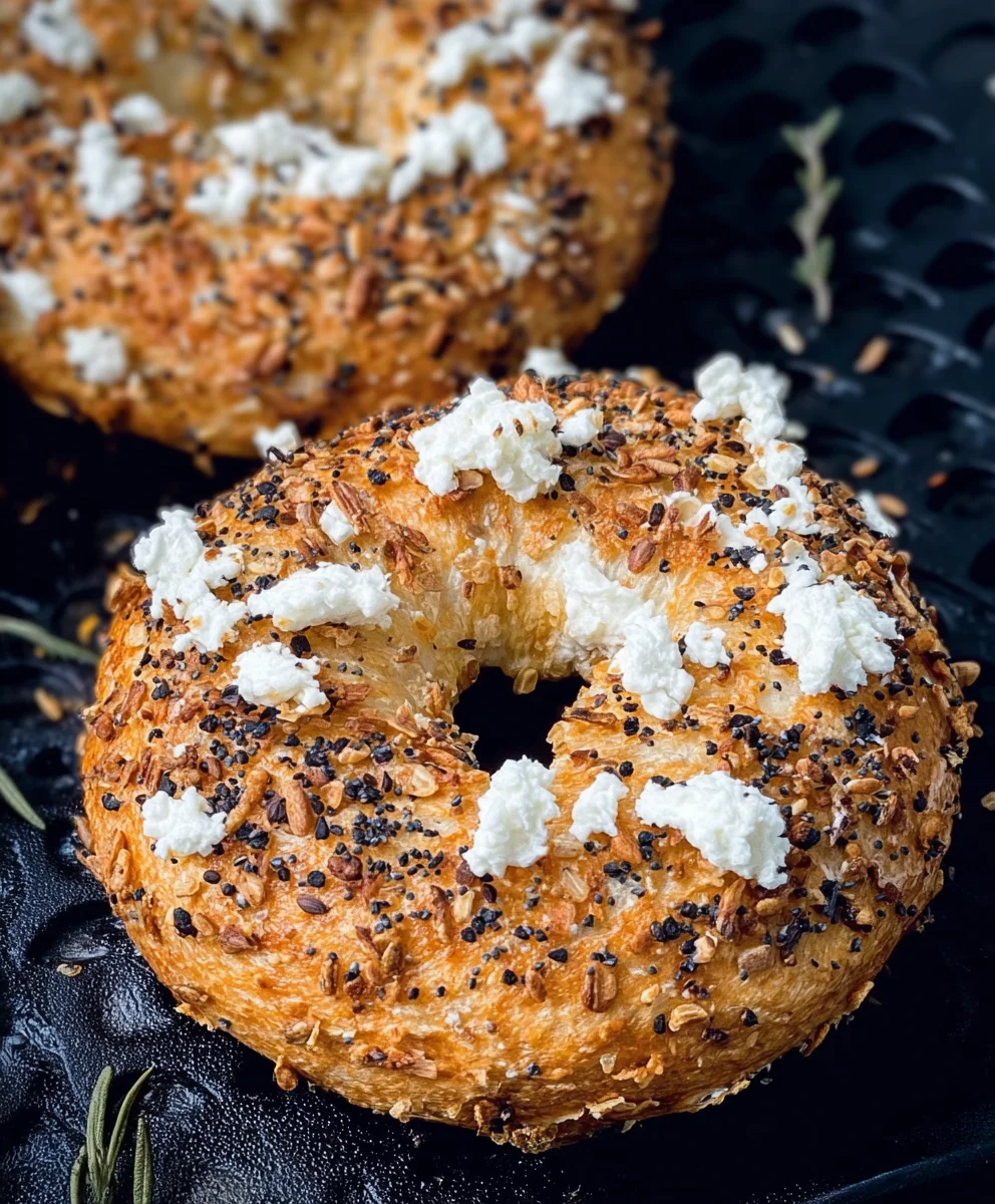 Protein Bagels with Cottage Cheese