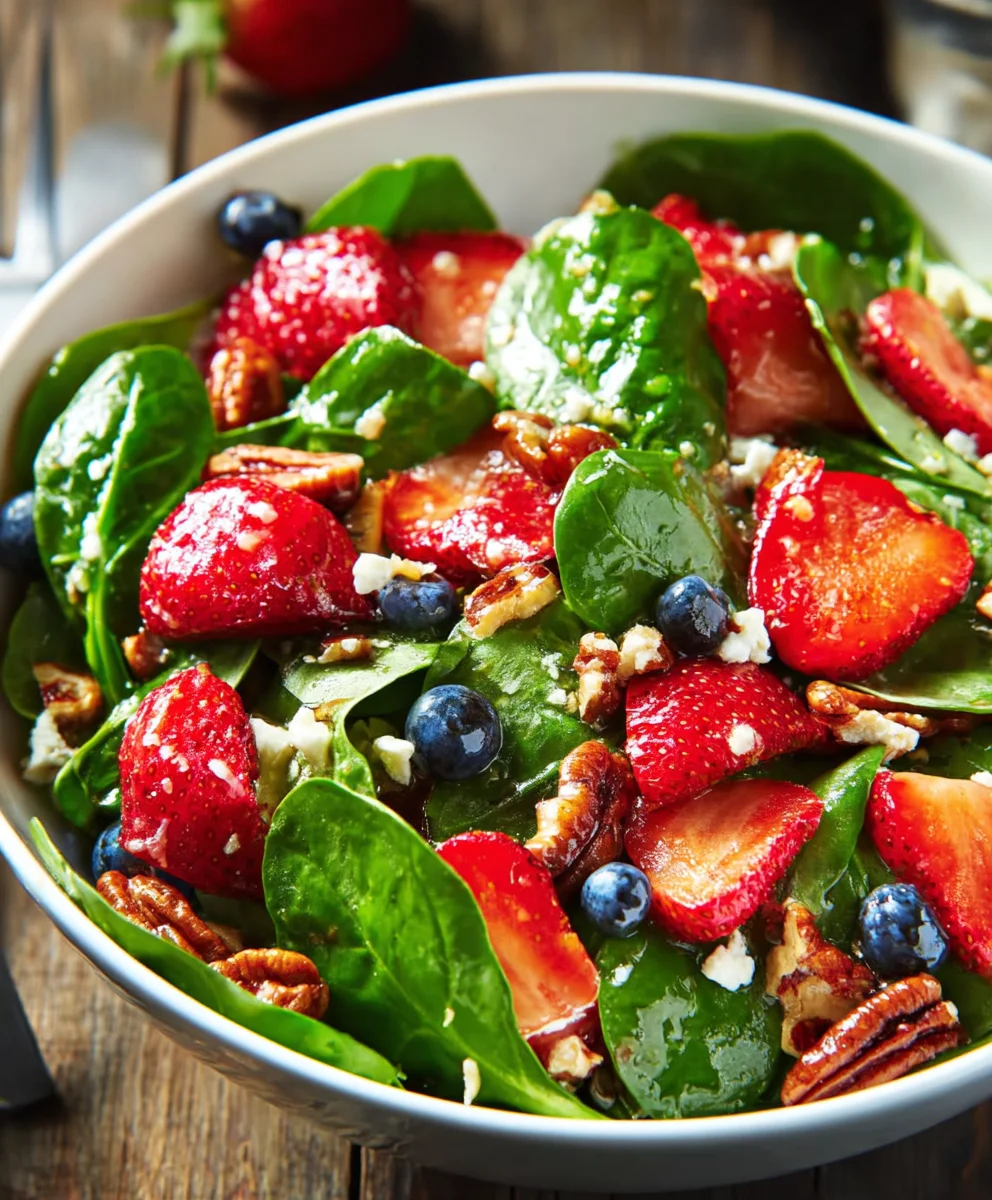 Quick Strawberry Spinach Salad Recipe