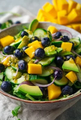 Mango Cucumber Salad with Blueberry and Avocado