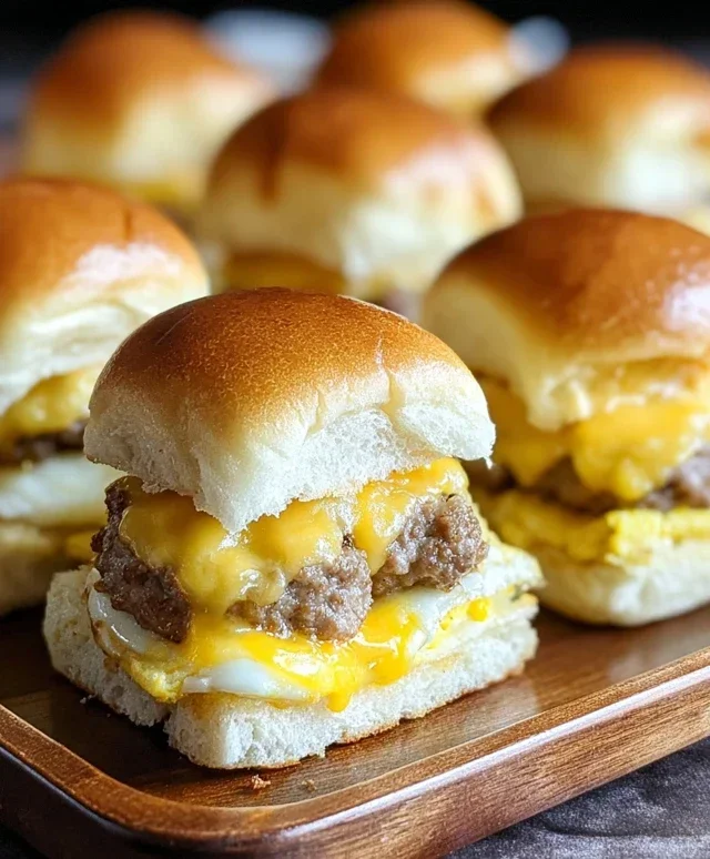 Sausage Egg and Cheese Breakfast Sliders