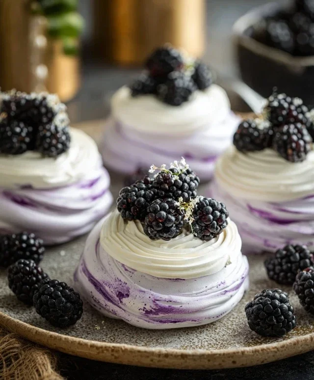 Blackberry Pavlovas
