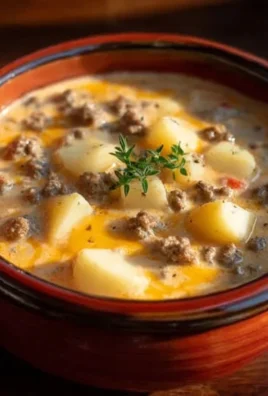 Cheesy Beef Beef Hamburger Potato Soup