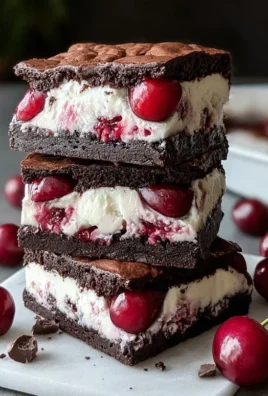Cherry Brownie Ice Cream Sandwiches