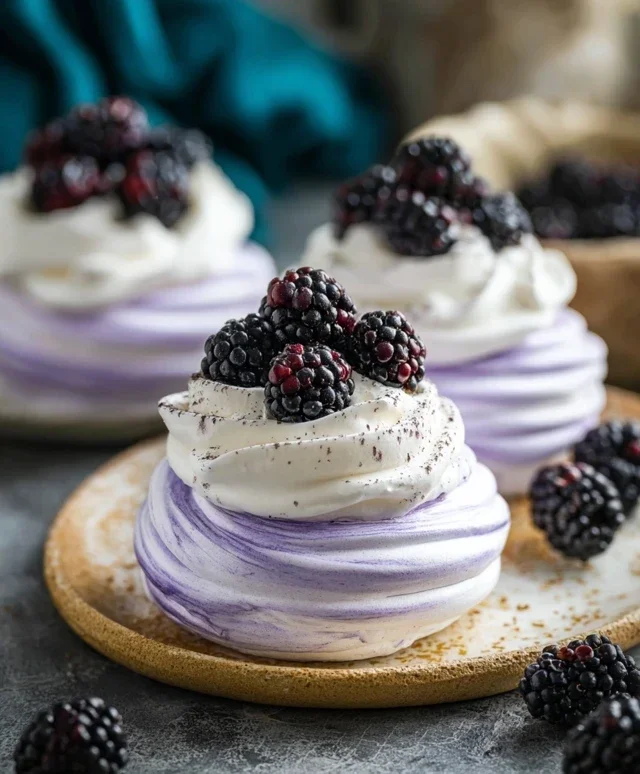 Blackberry Pavlovas