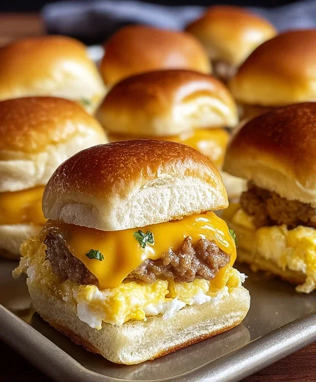 Sausage Egg and Cheese Breakfast Sliders