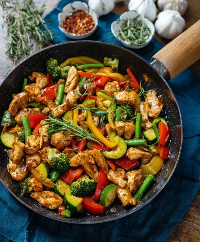 Healthy Chicken and Vegetables Skillet