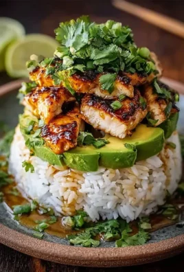 Delicious Honey Lime Chicken & Avocado Rice Stack Recipe