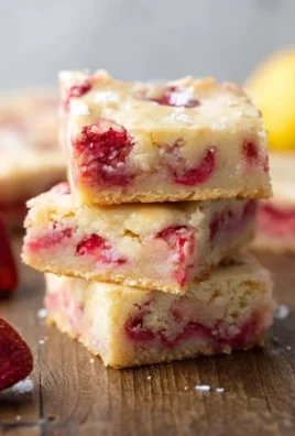 Strawberry Lemon Blondies