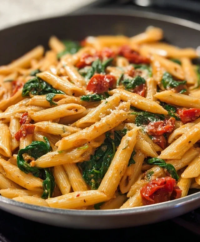 One-Pot Spinach Tomato Pasta