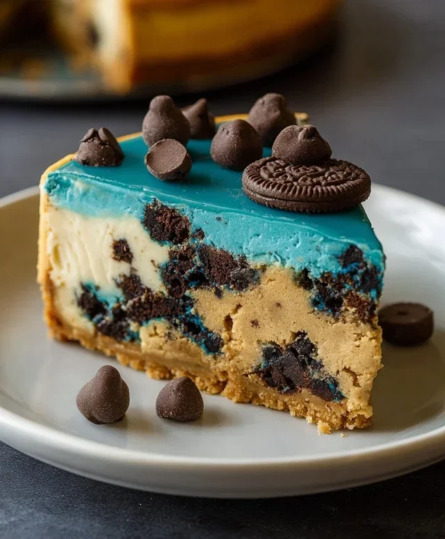 Cookie Monster Cheesecake