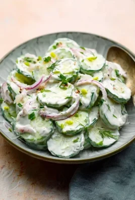 Creamy Cucumber Salad With Greek Yogurt Dressing