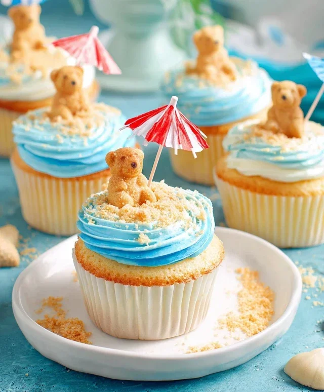 Beach Party Cupcakes