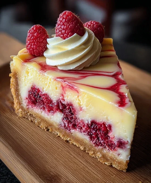 Raspberry Lemon White Chocolate Cheesecake