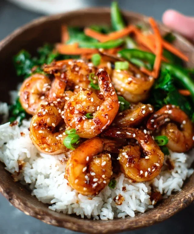 Honey Garlic Shrimp Bowls
